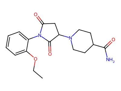 1-[1-(2-Ethoxyphenyl)-2,5-dioxopyrrolidin-3-yl]piperidine-4-carboxamide structure