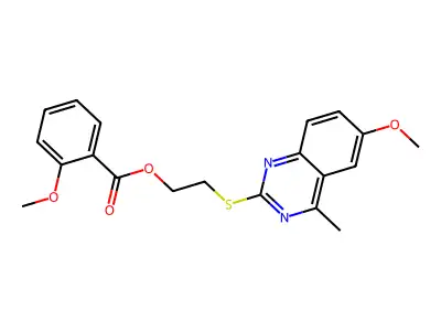2-[(6-Methoxy-4-methylquinazolin-2-yl)sulfanyl]ethyl 2-methoxybenzoate structure