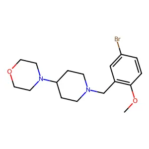 4-[1-[(5-Bromo-2-methoxyphenyl)methyl]piperidin-4-yl]morpholine structure
