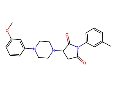 3-[4-(3-Methoxyphenyl)piperazin-1-yl]-1-(3-methylphenyl)pyrrolidine-2,5-dione structure