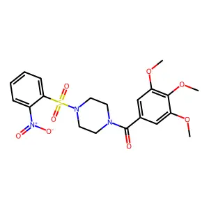 [4-(2-Nitrophenyl)sulfonylpiperazin-1-yl]-(3,4,5-trimethoxyphenyl)methanone structure