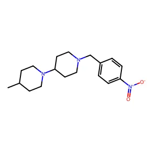 4-Methyl-1-[1-[(4-nitrophenyl)methyl]piperidin-4-yl]piperidine structure
