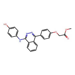 Methyl 2-(4-(4-((4-hydroxyphenyl)amino)phthalazin-1-yl)phenoxy)acetate structure