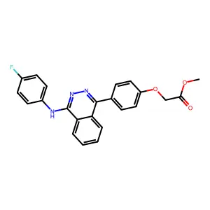 Methyl 2-[4-[4-(4-fluoroanilino)phthalazin-1-yl]phenoxy]acetate structure