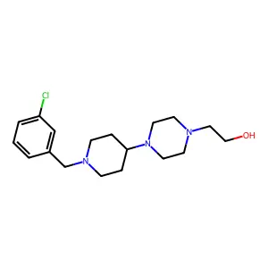 2-{4-[1-(3-Chlorobenzyl)piperidin-4-yl]piperazin-1-yl}ethanol structure
