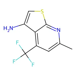 6-Methyl-4-(trifluoromethyl)thieno[2,3-b]pyridin-3-ylamine structure