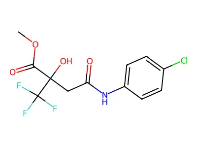 Methyl 4-(4-chloroanilino)-2-hydroxy-4-oxo-2-(trifluoromethyl)butanoate structure
