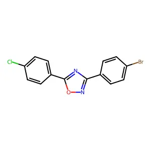 3-(4-Bromophenyl)-5-(4-chlorophenyl)-1,2,4-oxadiazole structure