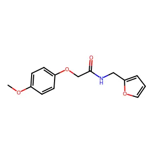 N-(2-furylmethyl)-2-(4-methoxyphenoxy)acetamide structure