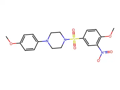 1-(4-Methoxy-3-nitrophenyl)sulfonyl-4-(4-methoxyphenyl)piperazine structure