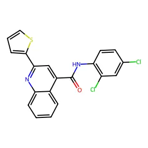 N-(2,4-dichlorophenyl)-2-(2-thienyl)-4-quinolinecarboxamide structure