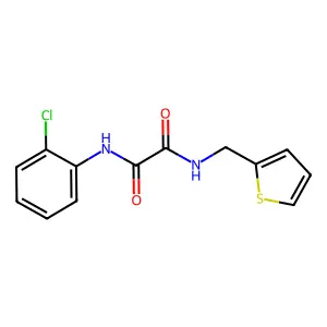 N'-(2-chlorophenyl)-N-(thiophen-2-ylmethyl)oxamide structure