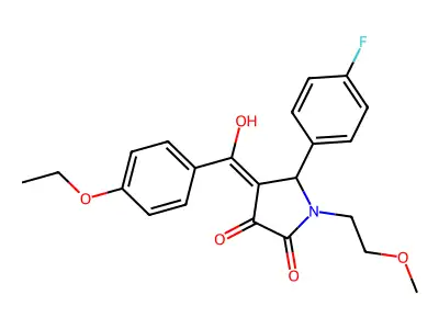 4-(4-ethoxybenzoyl)-5-(4-fluorophenyl)-3-hydroxy-1-(2-methoxyethyl)-2,5-dihydro-1H-pyrrol-2-one structure