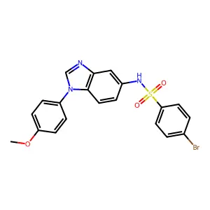 4-bromo-N-[1-(4-methoxyphenyl)benzimidazol-5-yl]benzenesulfonamide structure