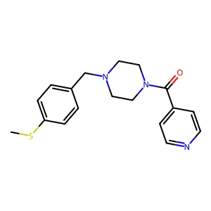 [4-[(4-Methylsulfanylphenyl)methyl]piperazin-1-yl]-pyridin-4-ylmethanone structure