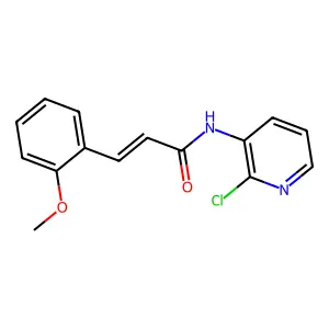 (E)-N-(2-chloropyridin-3-yl)-3-(2-methoxyphenyl)prop-2-enamide structure
