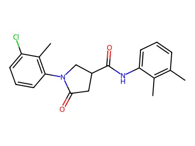 1-(3-chloro-2-methylphenyl)-N-(2,3-dimethylphenyl)-5-oxopyrrolidine-3-carboxamide structure