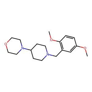 4-[1-[(2,5-Dimethoxyphenyl)methyl]piperidin-4-yl]morpholine structure