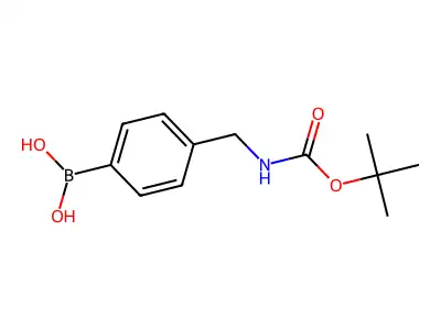 4-(tert-Butoxycarbonylaminomethyl)phenylboronic acid structure