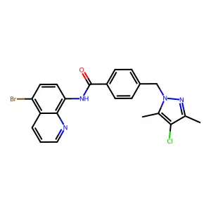 N-(5-bromoquinolin-8-yl)-4-[(4-chloro-3,5-dimethylpyrazol-1-yl)methyl]benzamide structure