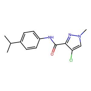 4-chloro-N-(4-isopropylphenyl)-1-methyl-1H-pyrazole-3-carboxamide structure