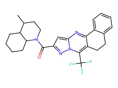 (4-methyloctahydroquinolin-1(2H)-yl)[7-(trifluoromethyl)-5,6-dihydrobenzo[h]pyrazolo[5,1-b]quinazolin-10-yl]methanone structure