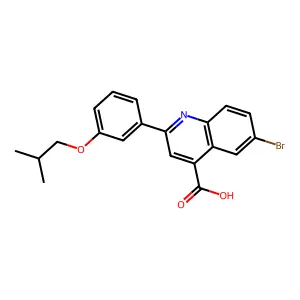 6-Bromo-2-(3-isobutoxyphenyl)quinoline-4-carboxylic acid structure