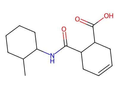 6-[(2-Methylcyclohexyl)carbamoyl]cyclohex-3-ene-1-carboxylic acid structure