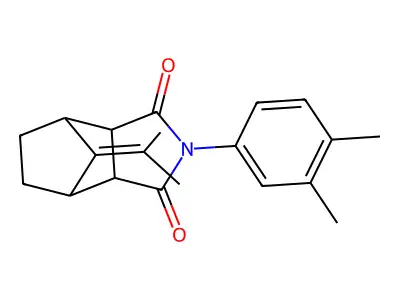 4-(3,4-dimethylphenyl)-10-(1-methylethylidene)-4-azatricyclo[5.2.1.0~2,6~]decane-3,5-dione structure