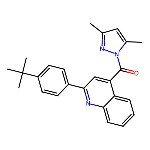 [2-(4-Tert-butylphenyl)quinolin-4-yl]-(3,5-dimethylpyrazol-1-yl)methanone structure
