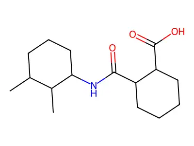 2-[(2,3-Dimethylcyclohexyl)carbamoyl]cyclohexanecarboxylic acid structure