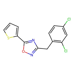 3-(2,4-Dichlorobenzyl)-5-(2-thienyl)-1,2,4-oxadiazole structure