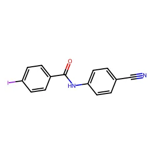 N-(4-cyanophenyl)-4-iodobenzamide structure