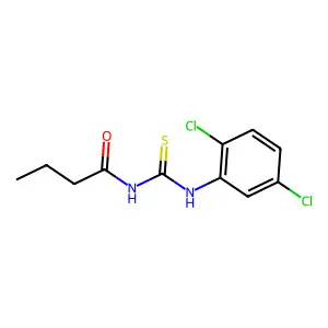N-butyryl-N'-(2,5-dichlorophenyl)thiourea structure