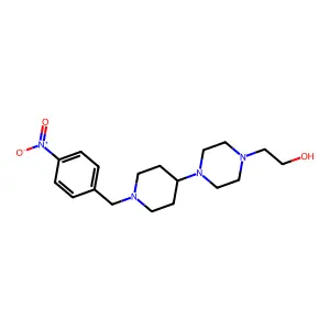 2-[4-[1-[(4-Nitrophenyl)methyl]piperidin-4-yl]piperazin-1-yl]ethanol structure
