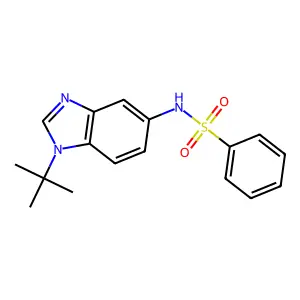 N-(1-tert-butylbenzimidazol-5-yl)benzenesulfonamide structure