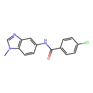 4-chloro-N-(1-methylbenzimidazol-5-yl)benzamide structure