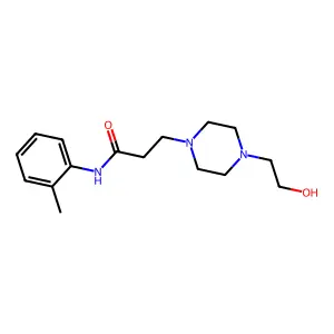 3-[4-(2-hydroxyethyl)piperazin-1-yl]-N-(2-methylphenyl)propanamide structure