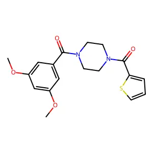 [4-(3,5-Dimethoxybenzoyl)piperazin-1-yl]-thiophen-2-ylmethanone structure