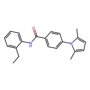 4-(2,5-dimethyl-1H-pyrrol-1-yl)-N-(2-ethylphenyl)benzamide structure