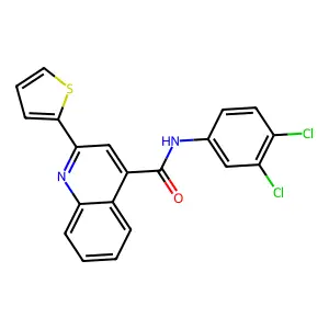 N-(3,4-dichlorophenyl)-2-(2-thienyl)-4-quinolinecarboxamide structure