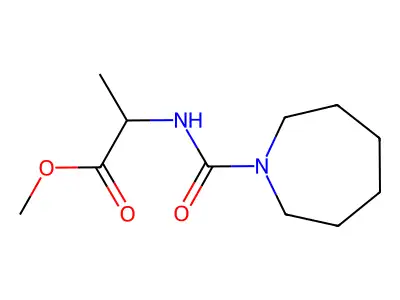 Methyl N-(azepane-1-carbonyl)alaninate structure