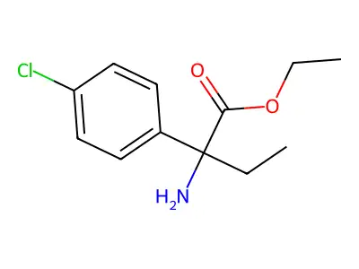 Ethyl 2-amino-2-(4-chlorophenyl)butanoate structure