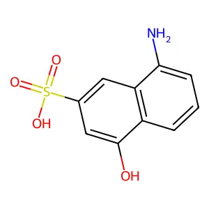 8-Amino-4-hydroxynaphthalene-2-sulphonic acid structure