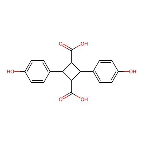 2,4-bis(4-hydroxyphenyl)cyclobutane-1,3-dicarboxylic Acid structure