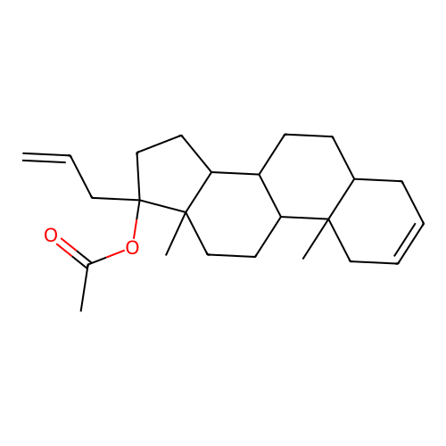 (10,13-dimethyl-17-prop-2-enyl-1,4,5,6,7,8,9,11,12,14,15,16-dodecahydrocyclopenta[a]phenanthren-17-yl) acetate structure