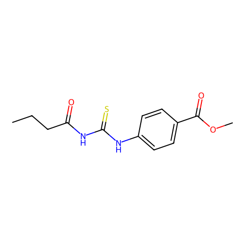 Methyl 4-(butanoylcarbamothioylamino)benzoate structure