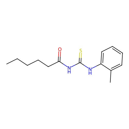 N-[(2-methylphenyl)carbamothioyl]hexanamide structure