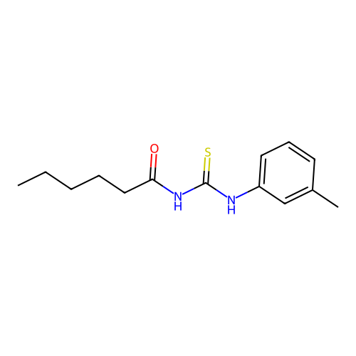 N-[(3-methylphenyl)carbamothioyl]hexanamide structure