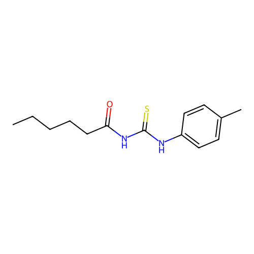 N-[(4-methylphenyl)carbamothioyl]hexanamide structure